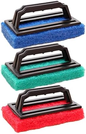 3‑Pack Hand‑Held Pool Scrub Brush Set, Non‑Scratch Sponge Tile Scrubber by Unknown