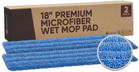 Microfiber Wholesale 18" Absorbent Microfiber Wet Mop Pad by MicrofiberWholesale