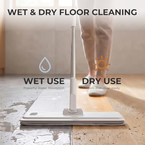Midyb Mop and Bucket with Wringer Set, Hands Free Flat Mop System - Image 6