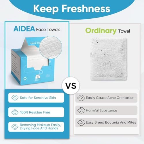 AIDEA Face Towels Disposable-50Ct, Face Cloths - Image 6