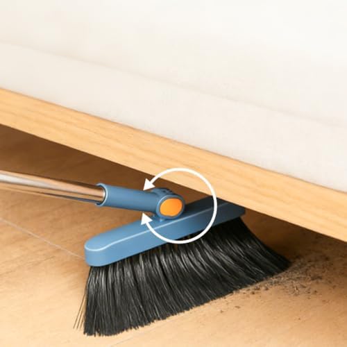 Heavy Duty Broom and Dustpan Combo Set Extendable Handle, 180° Rotating Pet - Image 6