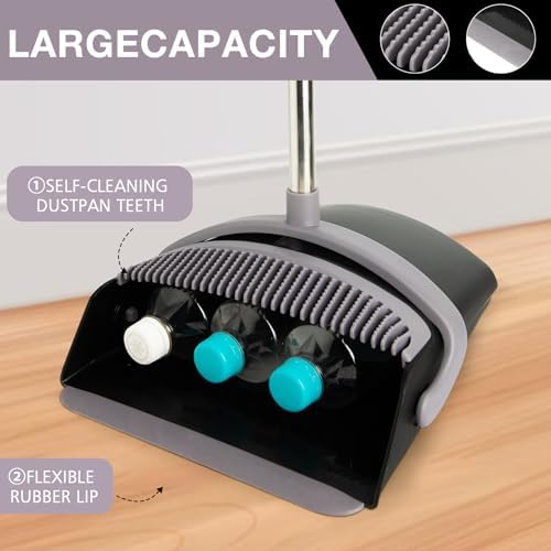 Broom and Dust Pan Combo Set, 51.2" Long Handle - Image 3