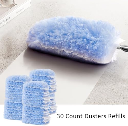 30 Duster Refills with 3.6FT Extension Pole, 360° Disposable Dusters Refills - Image 2