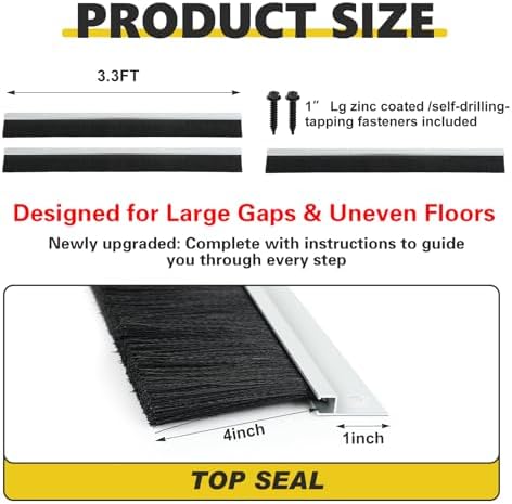DoubleFill 4" Roll up Garage Brush Seal - Image 2