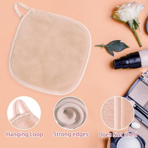 Natwag Makeup Remover Cloth, 12 Pack Makeup Remover Pads Microfiber Face - Image 5