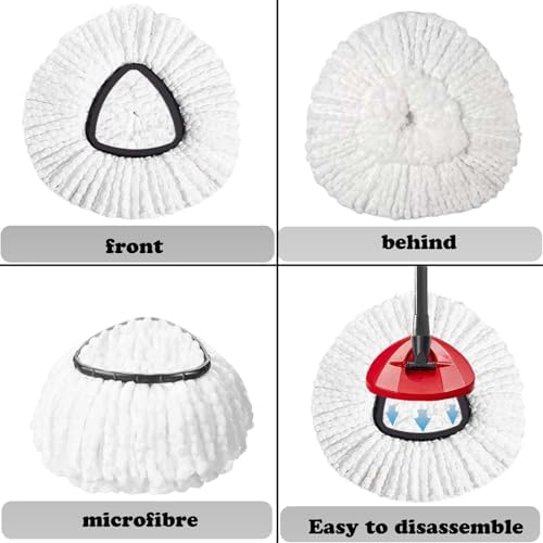 4 Pack Mop Replacement Heads for O-Ceda Mop Replace Head Spin Mop Heads - Image 4