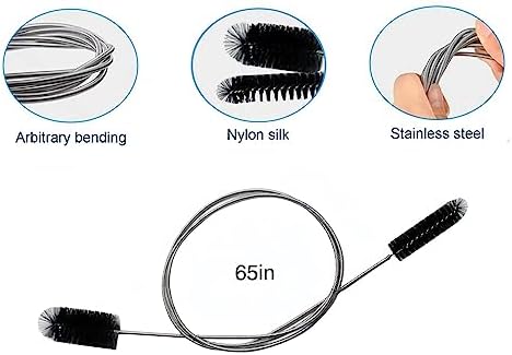 Flexible Drain Brush Straw Cleaner Set, Nylon Cleaner Double Ended Elastic Hose - Image 2