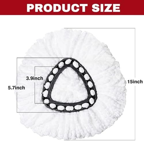 4Pcs Mop Head Replacement Set for EasyWring Spin Mop Refills 1-Tank System - Image 2
