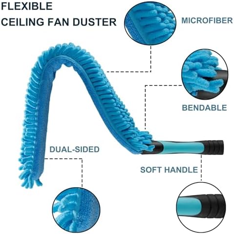 Ceiling Fan Cobweb Duster Kit Fits Threaded Extension Pole - Image 4