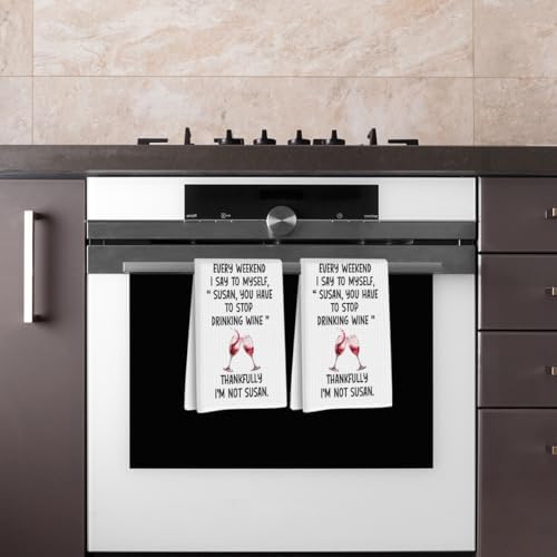 Lovdazzles 2 Pcs Funny Wine Kitchen Towels Decorative Tea Towel - Image 4