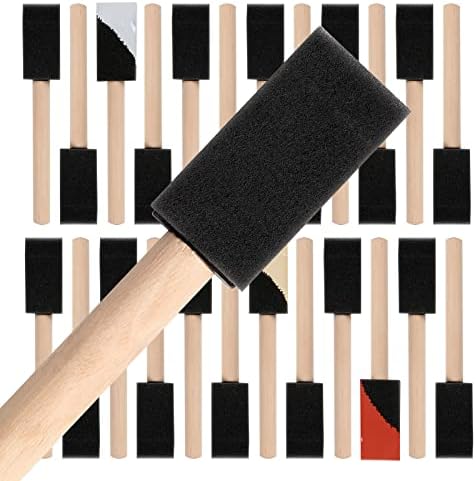 Mister Rui 24 Pack 1 Inch Foam Paint Brushes by MisterRui