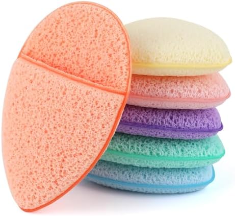 6Pcs Facial Sponges Set, Cleansing Puff, Colorful Facial Sponges by Unknown