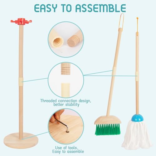 Kids Cleaning Set, Housekeeping Play Broom Set - Image 3