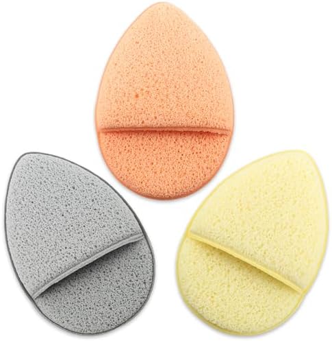 Reusable Face Scrubber Sponges – 3-Pack Gentle Exfoliating Makeup Remover Pads by Unknown