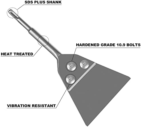 Firecore 5 Inch x 11 Inch SDS Plus Floor Scraper, Tile Removal Chisel Tool - Image 2
