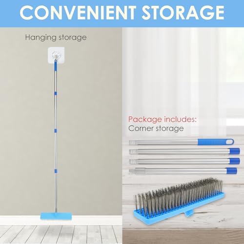Deck Scrub Brush Stainless Steel Wire Floor Brush - Image 4
