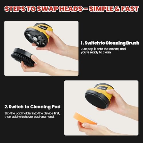 Electric Grill Brush for Outdoor Grill- 4 Replaceable Heads, 3000mAh IPX7 - Image 6