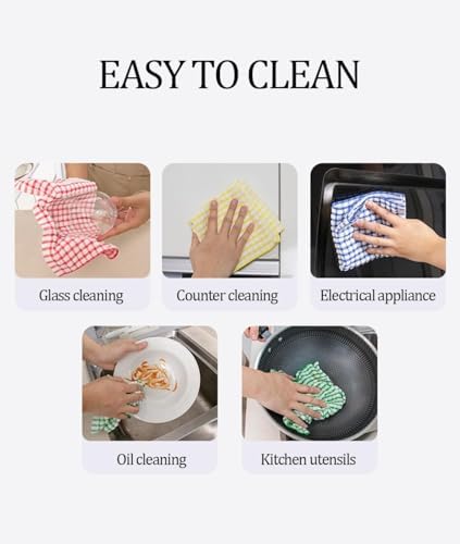 Microfiber Cleaning Towels 5 Pack Assorted Colors Textured Design - Image 4