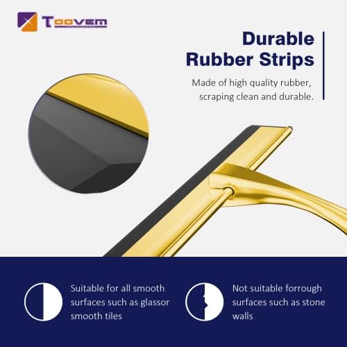 TOOVEM 12 Inch Shower Squeegee for Glass Doors - Image 3