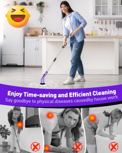 Electric Spin Scrubber for Cleaning Bathroom, Shower Scrubber Cordless Cleaning - Image 2