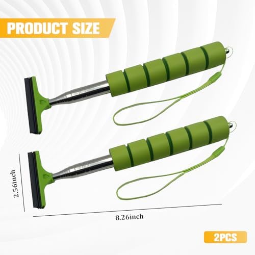 2PCS Car Side Mirror Squeegee, Retractable Vehicle Rear View Mirror Cleaning - Image 2