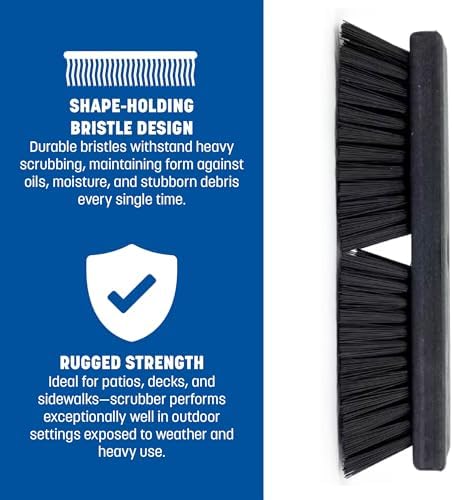SPARTA Plastic Floor Scrub Brush, Brush Head Only, Deck Brush - Image 3
