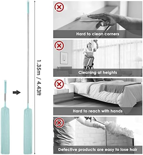Gap Dust Cleaner Retractable Microfiber Gap Dust Brush Flexible Long Flat Gap - Image 3