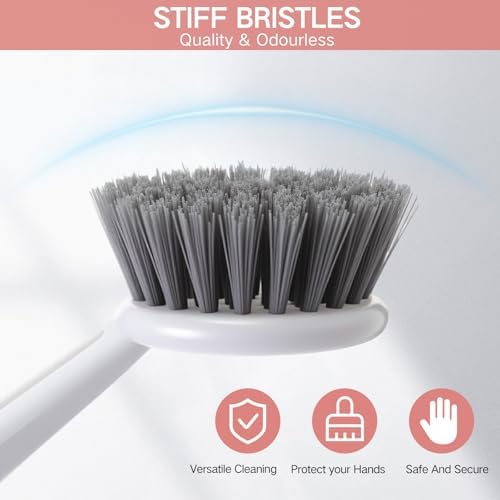 Patelai 12 Pack Long Handle Dish Scrub Brush Stiff Bristles - Image 4