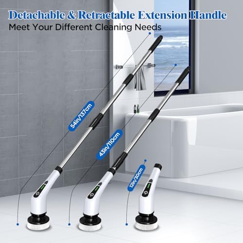 Electric Spin Scrubber, Cordless Bath Tub Power Scrubber - Image 3