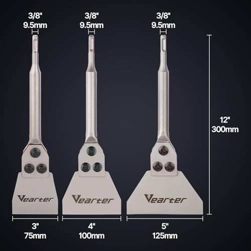 4''x12'' SDS Plus Floor Scraper, Concrete Chisel Tile Removal Tool - Image 6