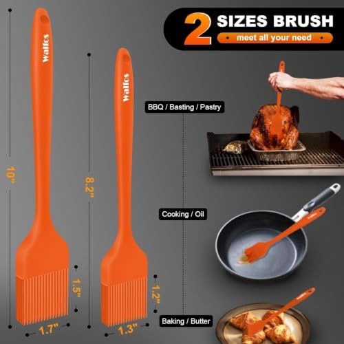 Walfos 600℉ Heat Resistasnt Pastry Brushes, BPA Free Silicone Basting Brush - Image 5