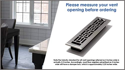 Decor Grates SPH210-NKL 2 10-Inch Scroll Floor Register, Brushed Nickel Finish - Image 5
