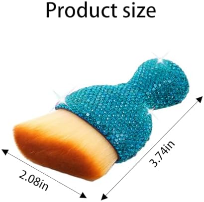 zipelo Diamond-Handle Car Detailing Dust Brush, Lake Blue - Image 2