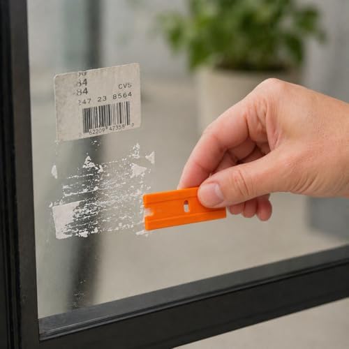 Plastic Razor Blades 200 Pack Double Edged Scraper Blades, Safety Razor Blades - Image 3