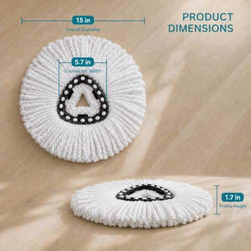 4 Pack Mop Head Replacement Compatible - Image 2