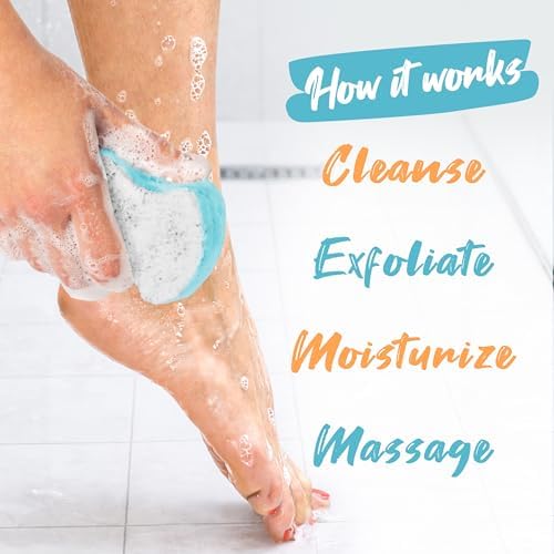 Spongables Pedi Scrub Foot Exfoliating 20+ Wash Sponge, Clean & Fresh - Image 4