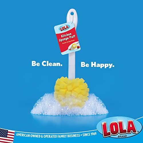 LOLA The Original Flower Shaped Kitchen Foam Sponge Bottle Brush, 3 Pack - Image 4