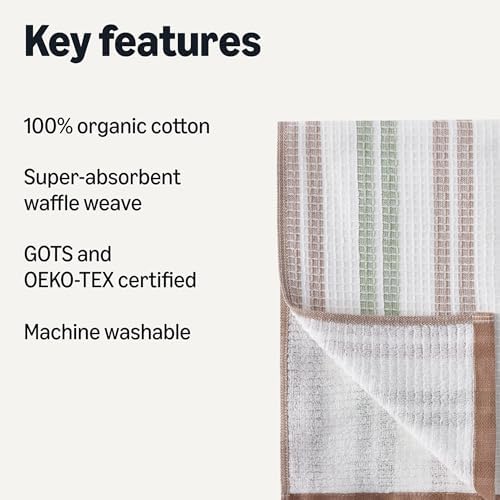Amazon Basics Organic Cotton Waffle Kitchen Dish Towels - Image 2