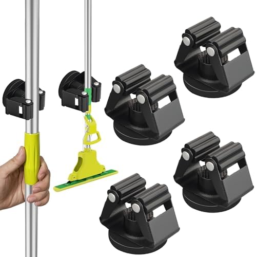 ULIBERMAGNET Magnetic Mop Broom Holder, Heavy Duty Movable Magnetic Broom by ULIBERMAGNET