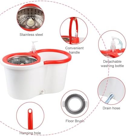 Spin Mop and Bucket with Wringer Set, - Image 3