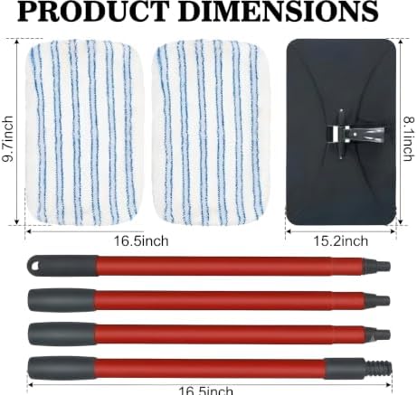 Microfiber Flat Mop Kit with Large Surface Dust Flat Mop - Image 2