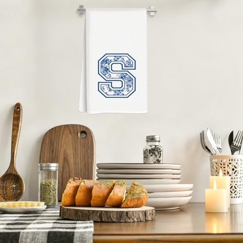Chinoiserie Initial Kitchen Towels, Personalized Kitchen Towels, Personalized - Image 2