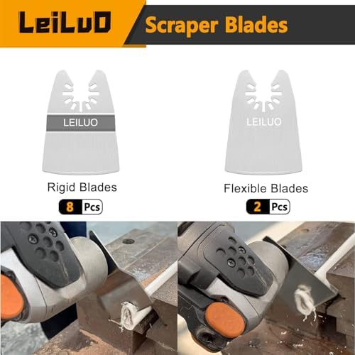 LEILUO 10Pcs Oscillating Tool Scraper Blades - Image 3