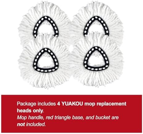 YUAKOU 4-Pack Mop Replacement Heads - Image 6