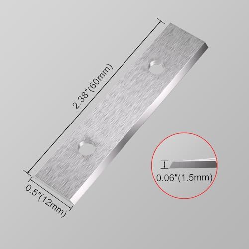 LU&MN Carbide Scraper Replacement Blades, 2.38" / 60×12×1.5mm Double-Edged - Image 2