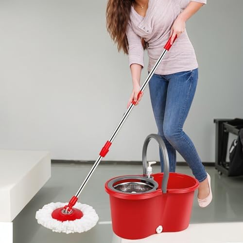 Spin Mop and Bucket Set with Wringer, 360° Spinning Mop, - Image 7