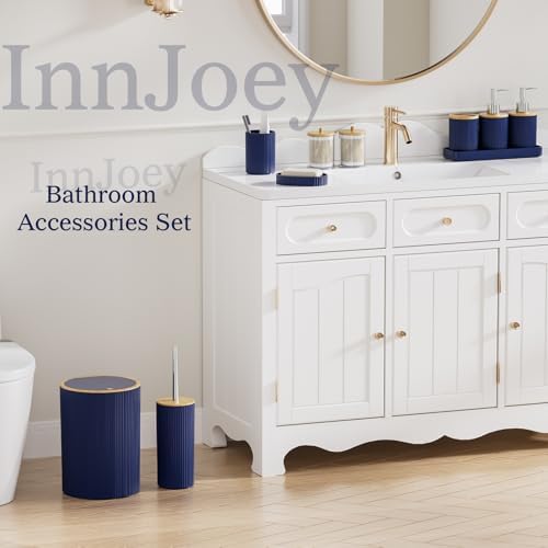 Navy Blue Bathroom Accessories Set - Image 6
