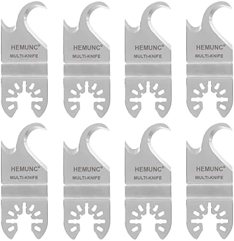 8PCS Oscillating Multitool Saw Blades, Oscillating Multi Tool Hook Knife Blade by HEMUNC