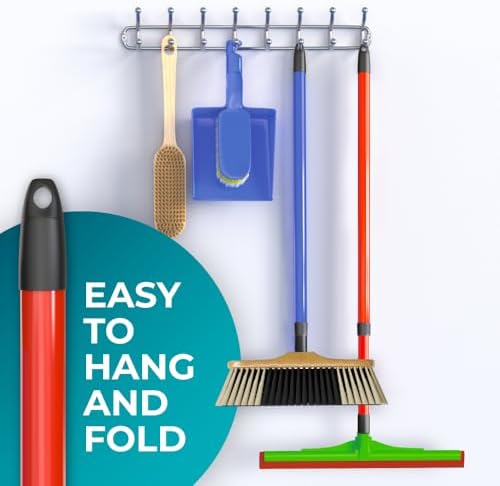 HeloMor 2 Pack Telescopic 59' Long Squeegee Broom Scrubbing Handles - Image 6