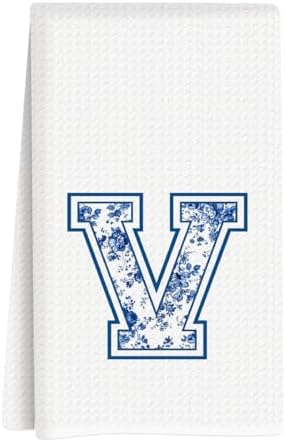 Chinoiserie Initial Kitchen Towels, Personalized Kitchen Towels, Personalized by Unknown